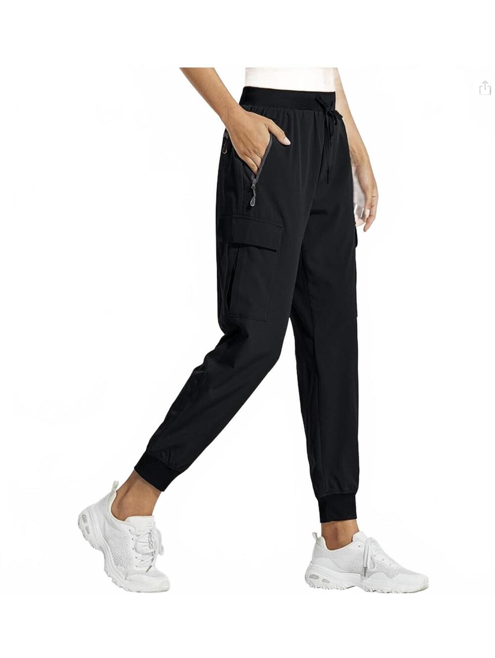 Libin Women's Black Cargo Joggers Lightweight Quick Dry Hiking Pants